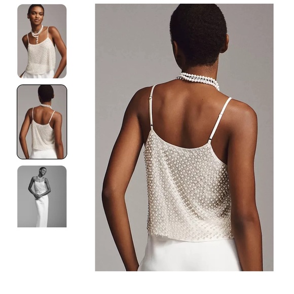 Endless Rose Pearl Embellished Cami Top XS NWOT - Picture 2 of 2